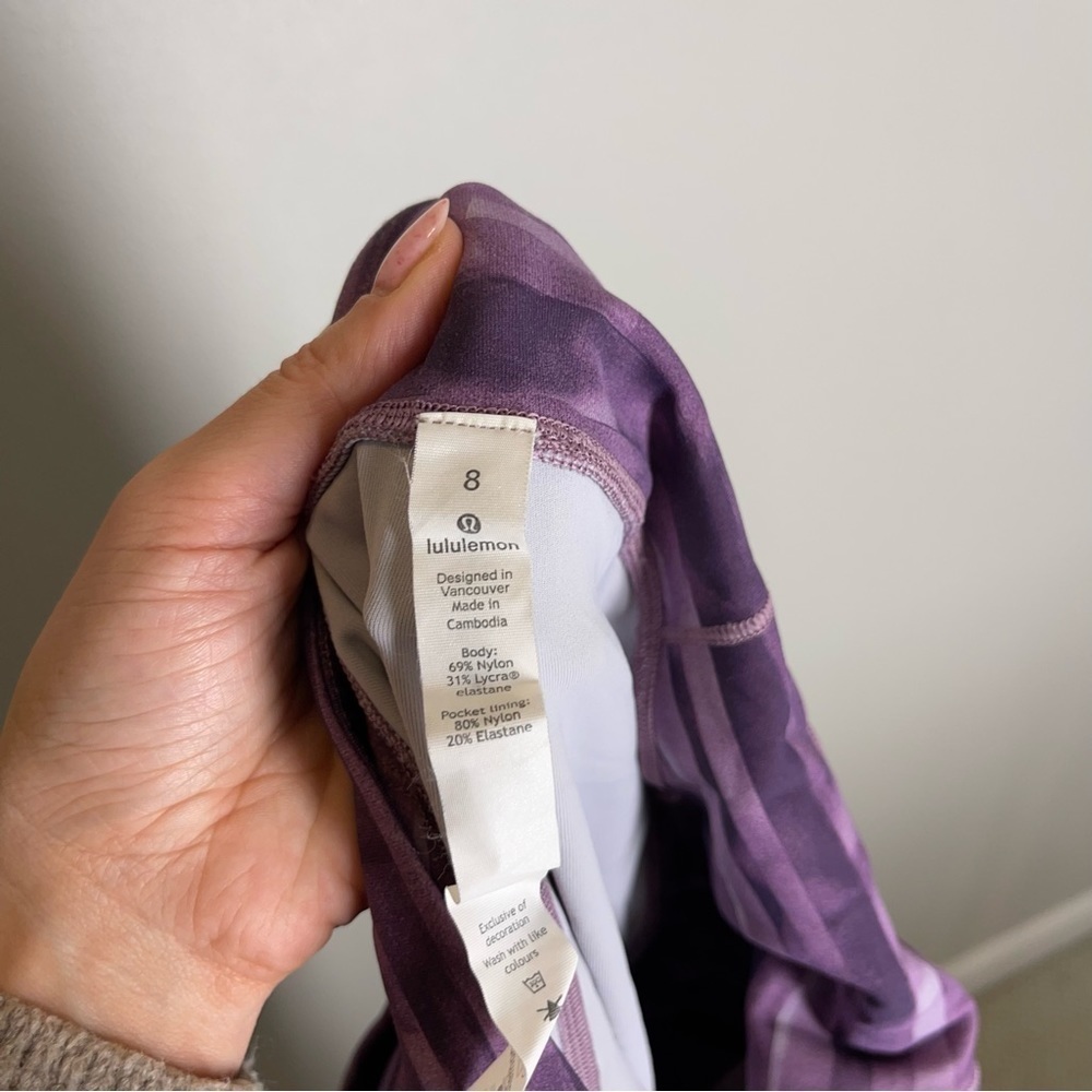 Lululemon Speed Up Crop Leggings 21” Inseam Shadowed Smoked Mullberry Size 8 - Picture 6 of 11